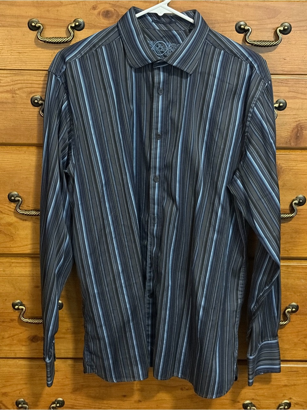 Ted Baker London Vertical Stripe Dress Shirt - Blue/Black